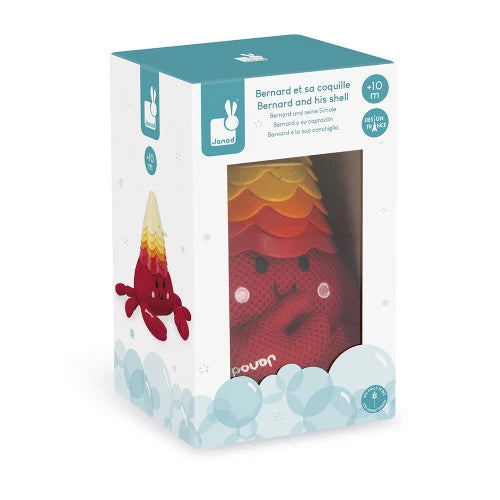 JANOD Bernard and his shell bath toy packaging window view