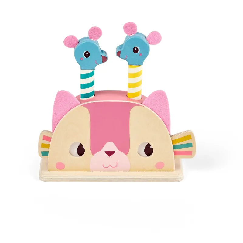 Jouet en bois pop-up Jeanne le chat