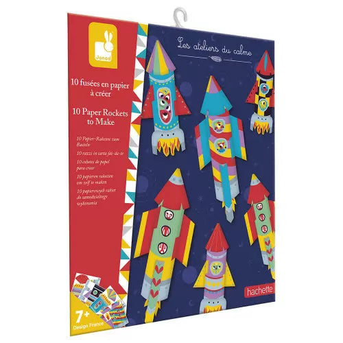 JANOD 10 Paper Rockets craft kit box for ages 7+