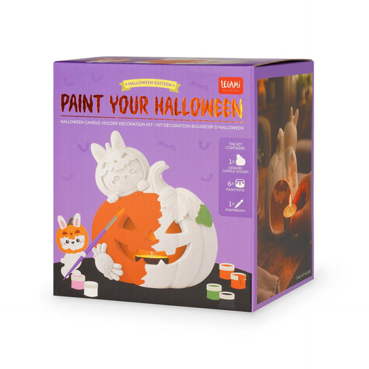 Kit de décoration bougeoir Halloween Bunny à peindre