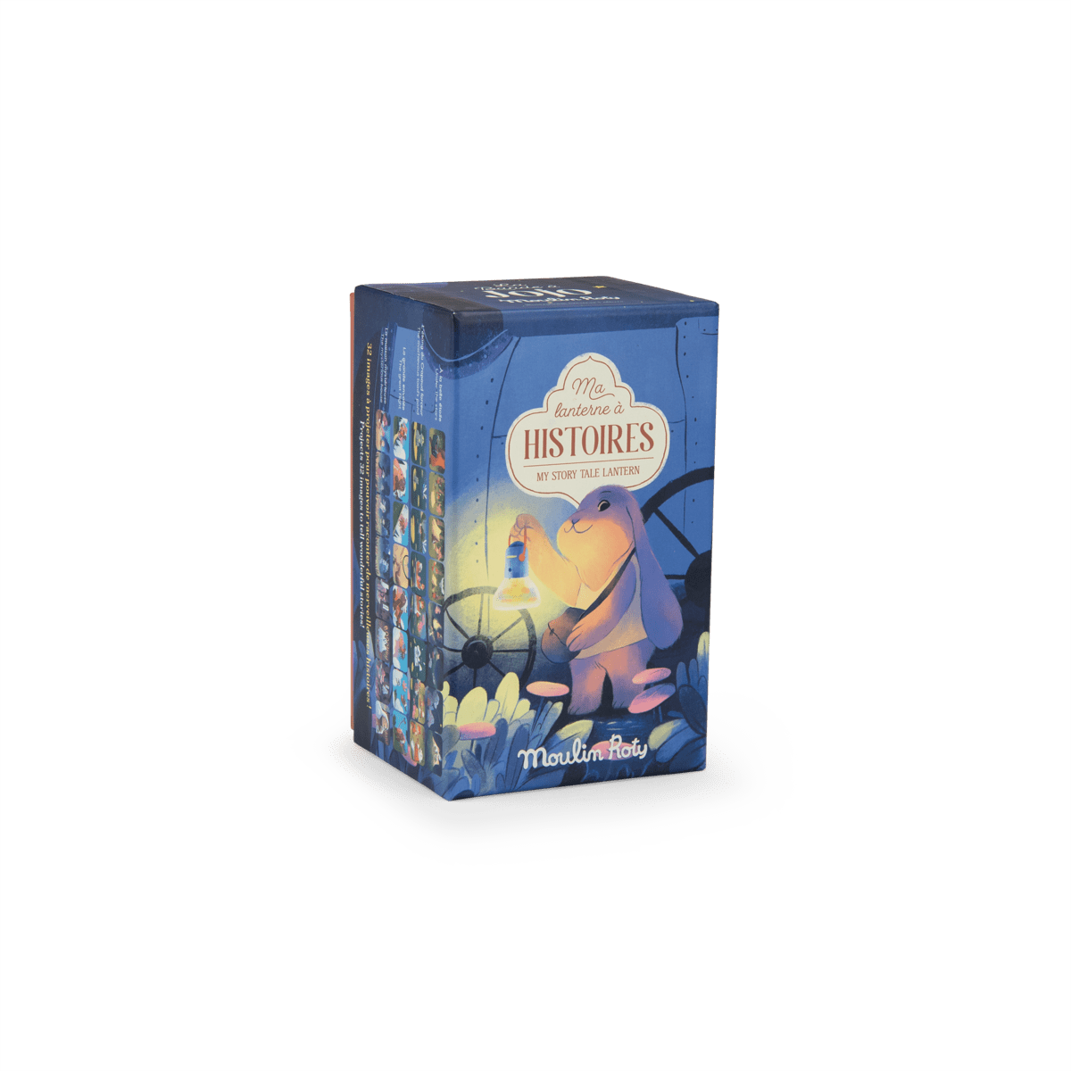 Moulin Roty La bande à Jojo story lantern packaging box with projection slides