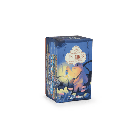 Moulin Roty La bande à Jojo story lantern packaging box with projection slides