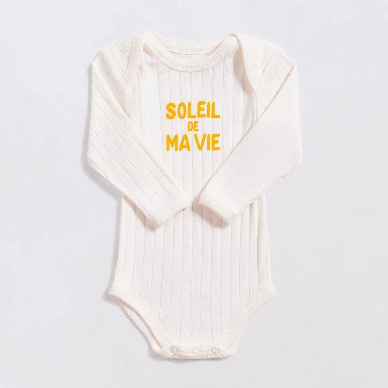Le body Soleil de ma vie en coton bio - crème