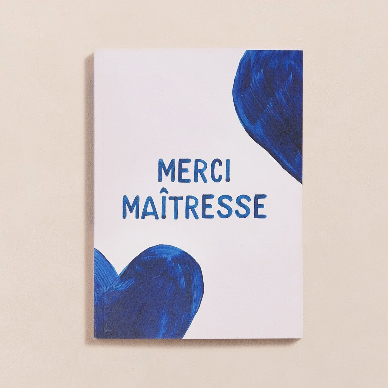 Le carnet Merci Maîtresse - cœurs bleus