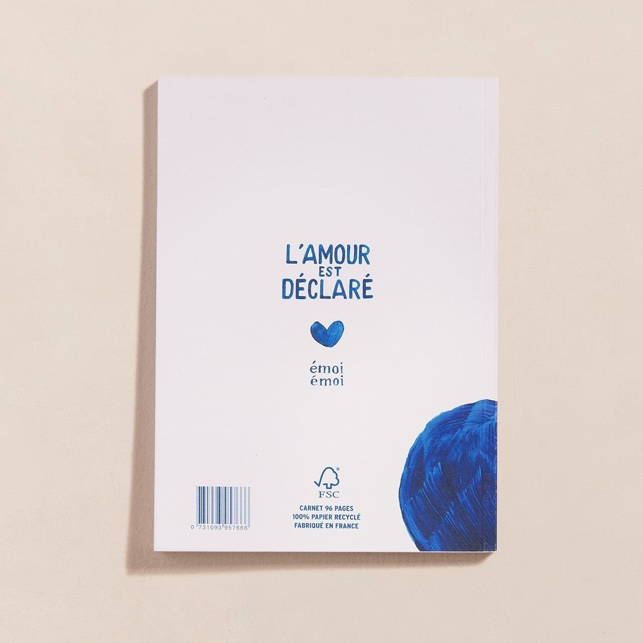 Le carnet Merci Maîtresse - cœurs bleus