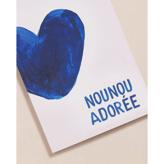 Le carnet Nounou adorée - cœurs bleus