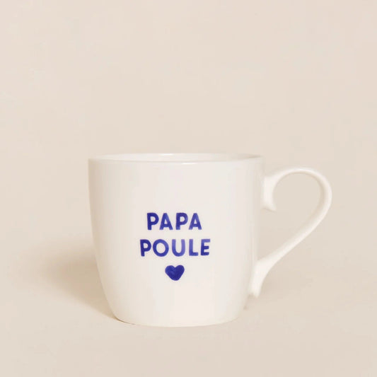 Le mug Papa - Papa Poule - bleu
