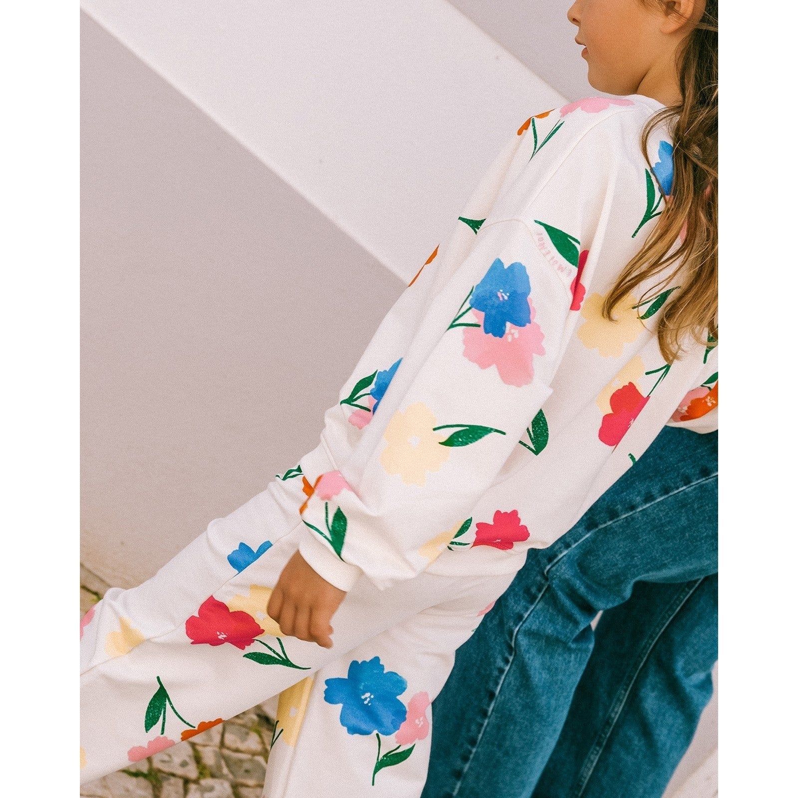 Le pantalon Palou en coton bio - Anémones bouquet