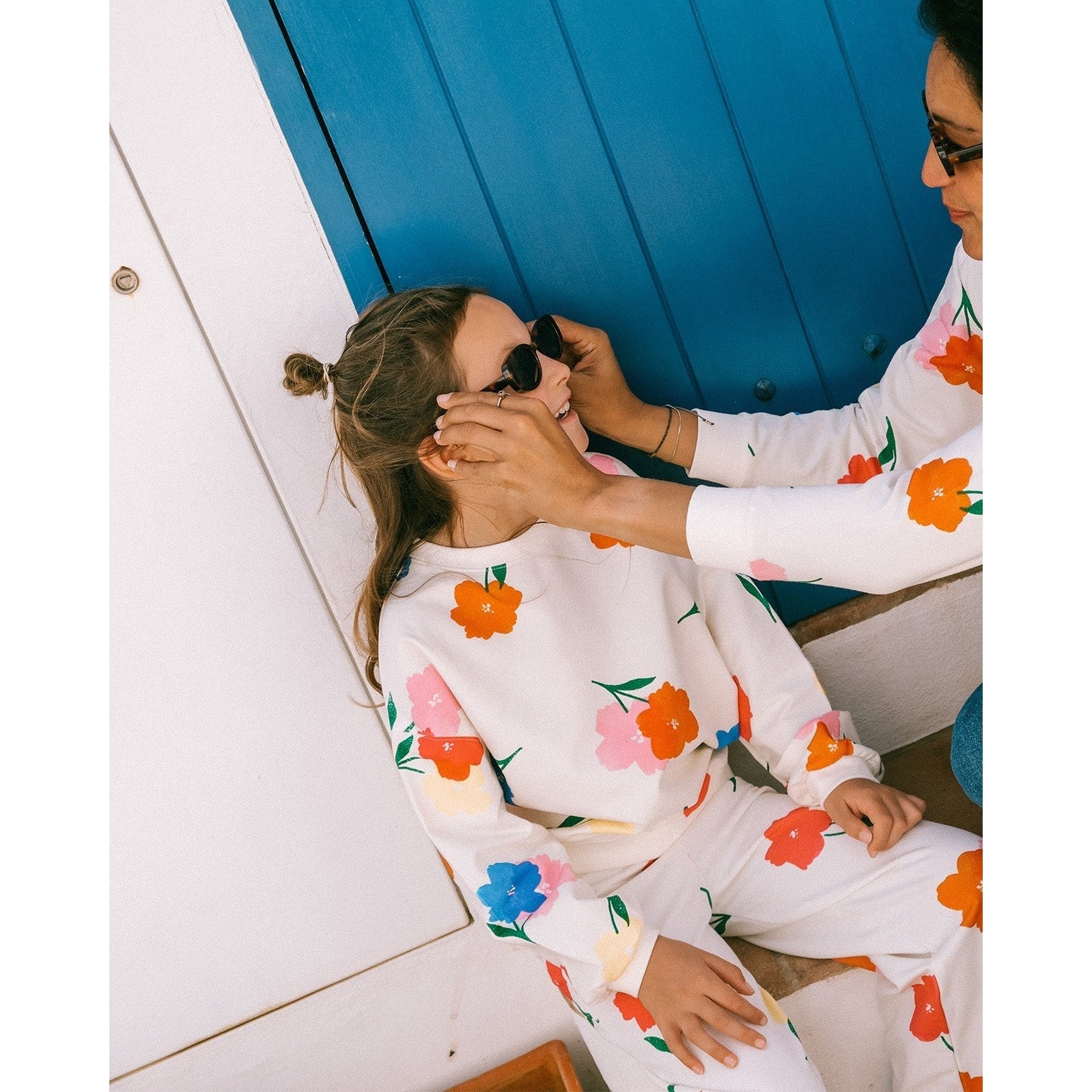 Le pantalon Palou en coton bio - Anémones bouquet