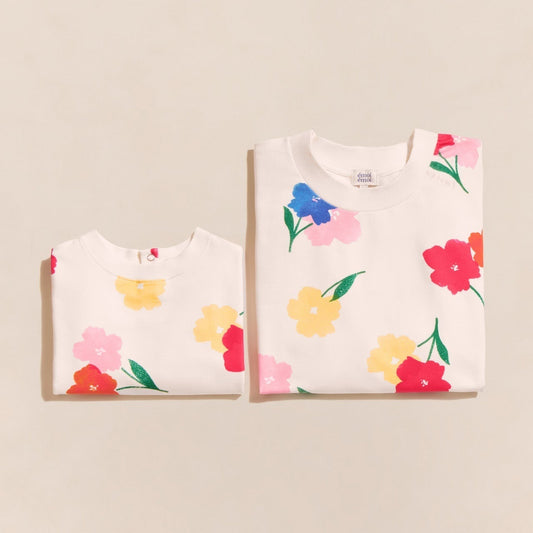 Le sweat Sam en coton bio - Anémones bouquet