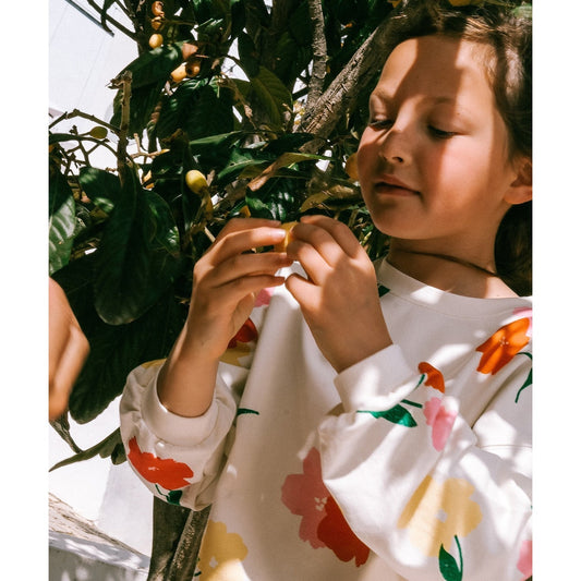 Le sweat Sam en coton bio - Anémones bouquet