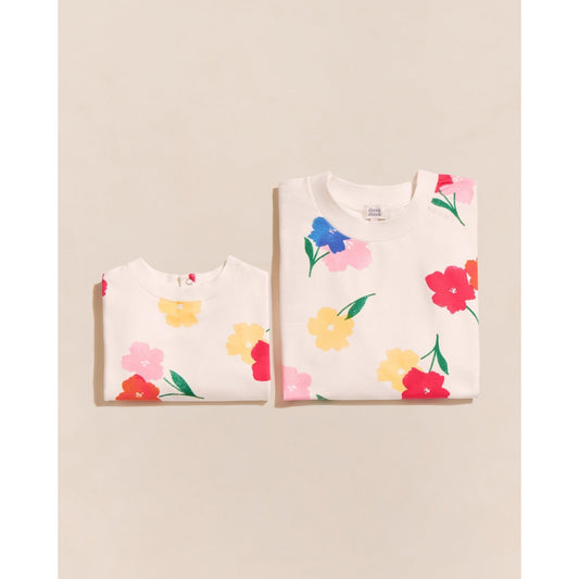 Le sweat Swann en coton bio - Anémones bouquet