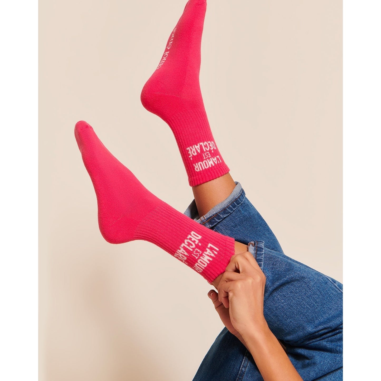 Les chaussettes L'amour est déclaré - rose