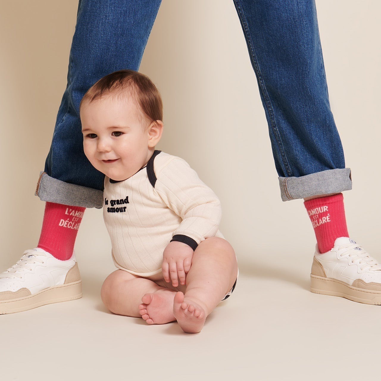 Les chaussettes L'amour est déclaré - rose