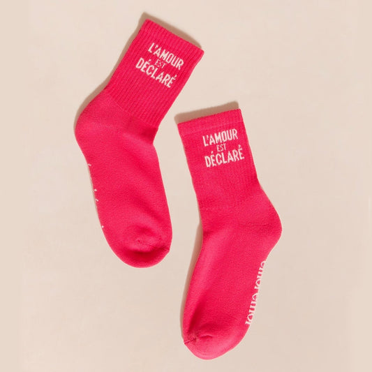 Les chaussettes L'amour est déclaré - rose