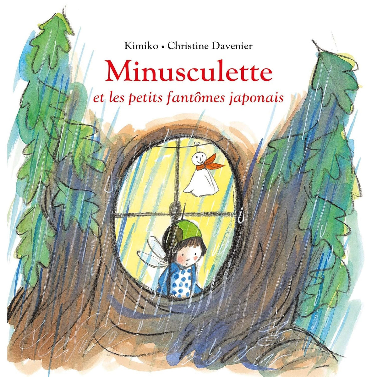 Minusculette et les petits fantômes japonais children's book cover by Kimiko Davenier