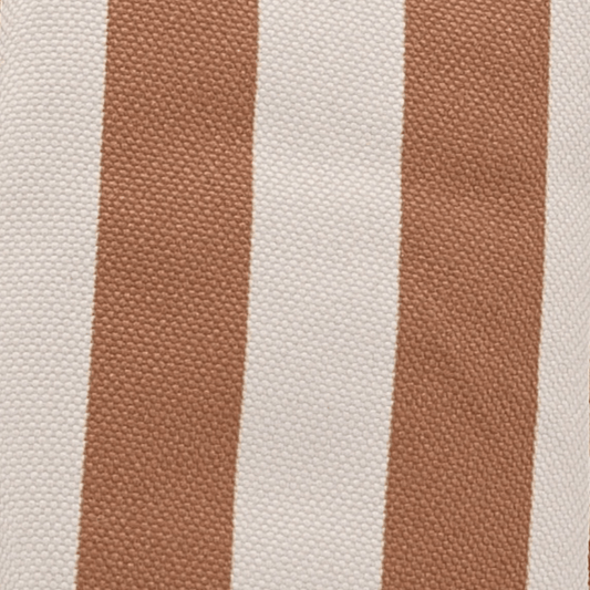 Lunch bag isotherme rayures beige et marron "MIAM MIAM!"
