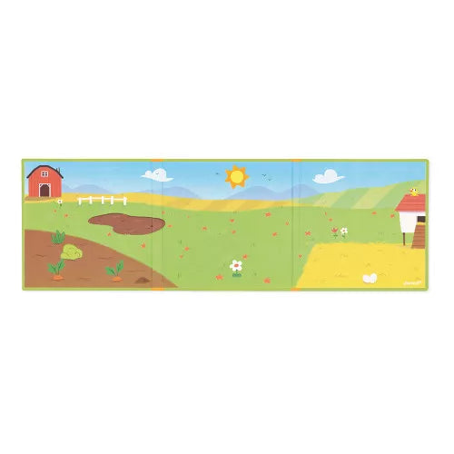 Foldable JANOD farm play mat with barn tractor and animals