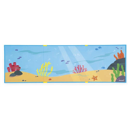 Empty JANOD underwater magnetic play mat base with coral and seaweed design