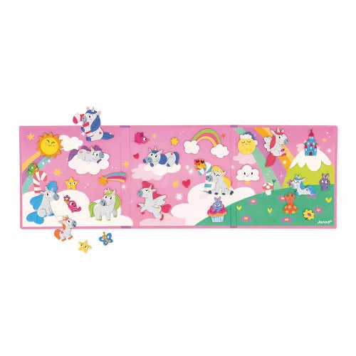 Interactive JANOD unicorn magnetic play set with accessories