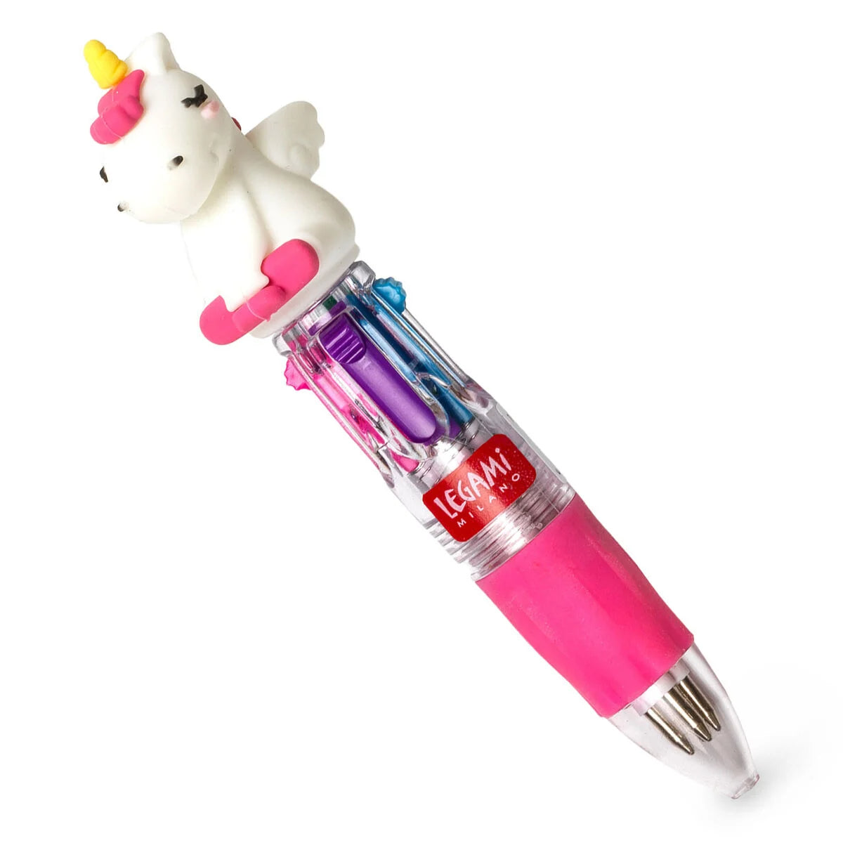 Mini Stylo à Bille 4 Couleurs - Licorne - Mini Magic Rainbow