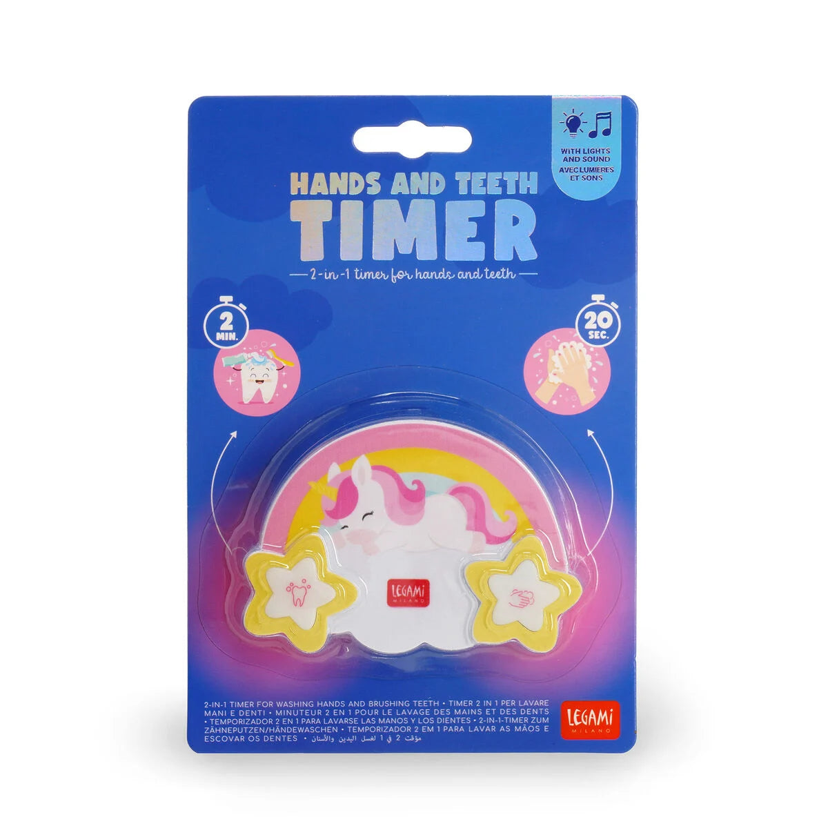 Minuteur 2 en 1 pour le Lavage des Mains et des Dents - Licorne