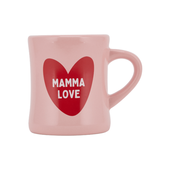 Mug en céramique Mamma Love avec petit cœur rouge