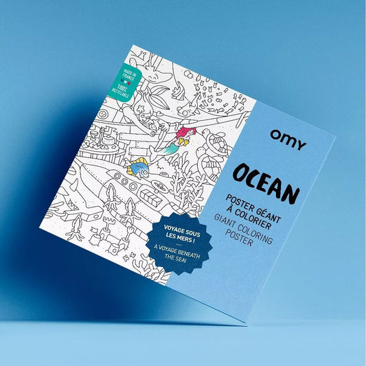 OMY - Poster géant à colorier Océan