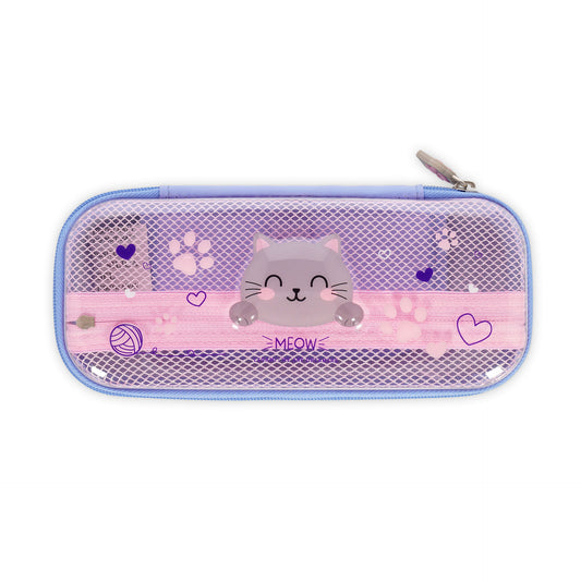 Trousse Transparente Rigide Chat Kitty - WonderWow