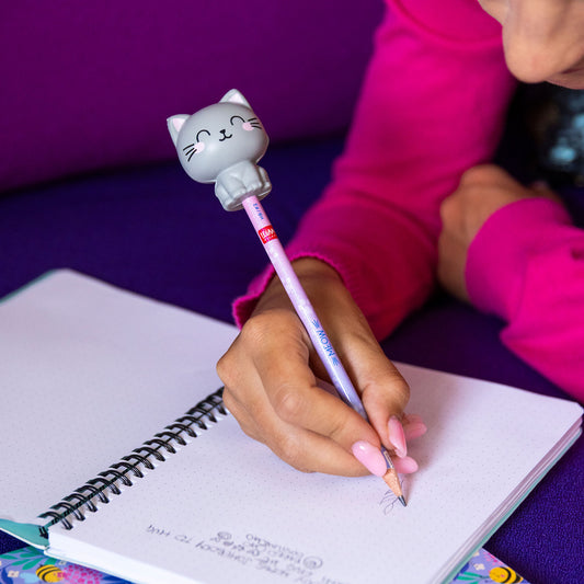 Crayon avec Anti-stress Kitty « Be Curious » - Squeezies