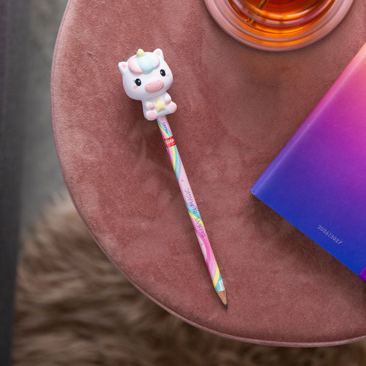 Crayon avec Anti-stress Unicorn « Believe In Magic »- Squeezies