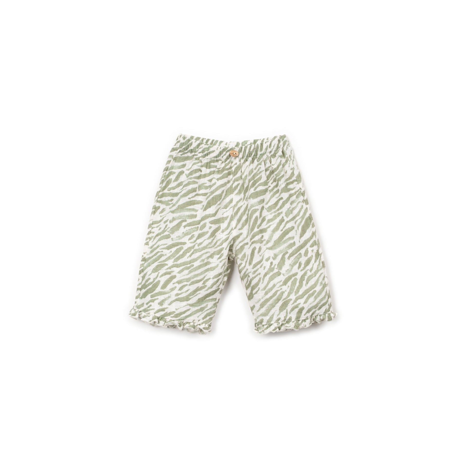 Pantalon en coton biologique imprimé zèbre