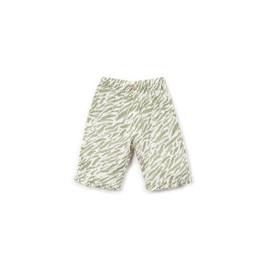 Pantalon en coton biologique imprimé zèbre