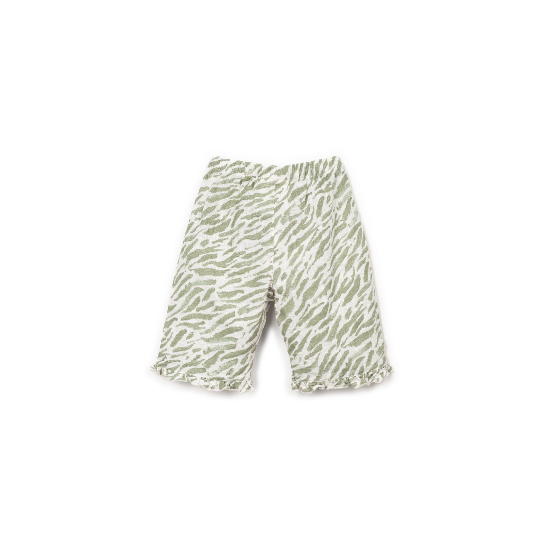 Pantalon en coton biologique imprimé zèbre