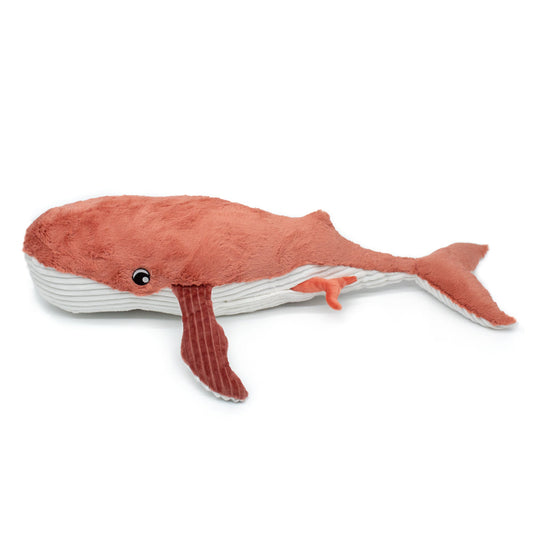 Peluche baleine Gravillou maman et son bébé terracotta