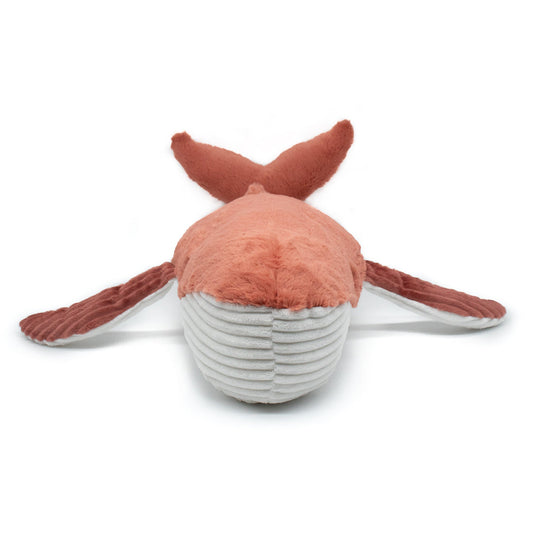 Peluche baleine Gravillou maman et son bébé terracotta