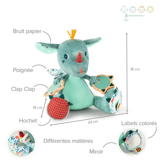 Peluche d'activités Joe le dragon