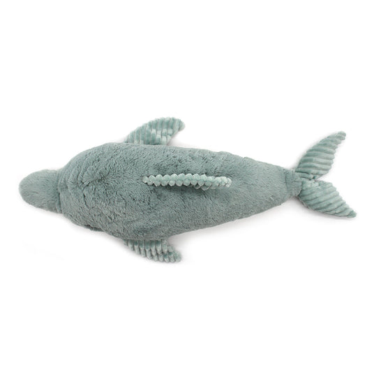 Peluche dauphin Tofou maman et son bébé vert menthe