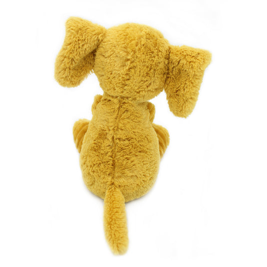 Peluche éléphant Dimoitou maman et bébé jaune moutarde