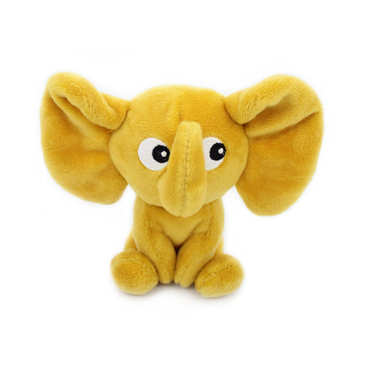 Peluche éléphant Dimoitou maman et bébé jaune moutarde