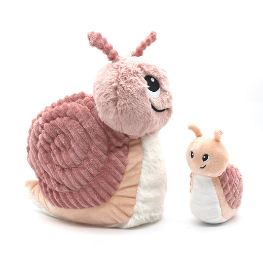 Peluche escargot Speedou maman et son bébé rose