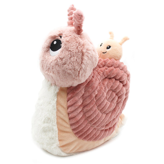 Peluche escargot Speedou maman et son bébé rose
