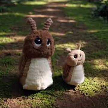 Peluche escargot Speedou maman et son bébé rose