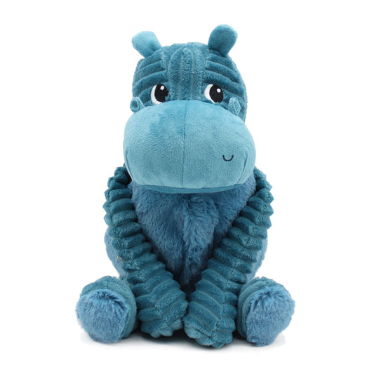 Peluche hippopotame Bibou maman et son bébé bleu