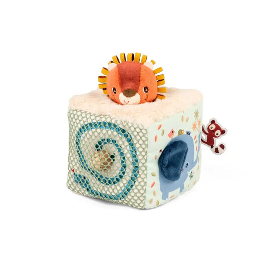Cube d'activités Peluche Jack le lion Cube 12 cm