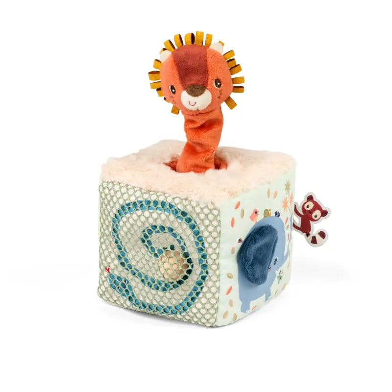Cube d'activités Peluche Jack le lion Cube 12 cm