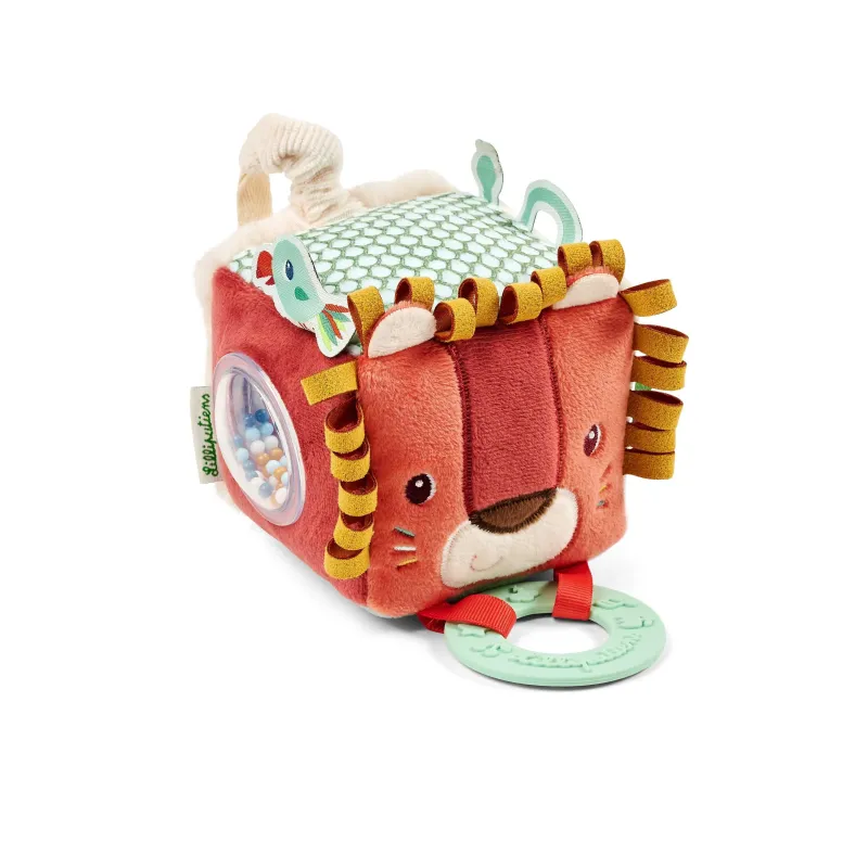 Cube d'activités Peluche Jack le lion 8 cm