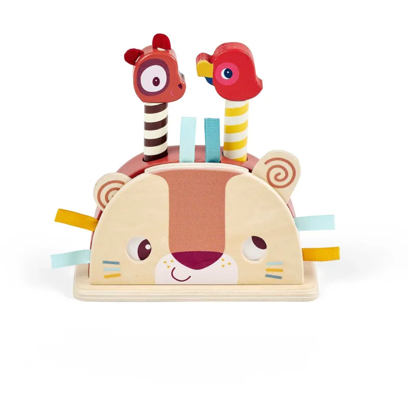 Jouet en bois pop-up Jack le lion