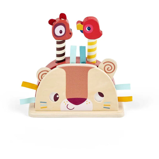 Jouet en bois pop-up Jack le lion