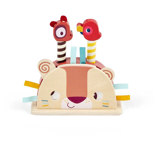 Jouet en bois pop-up Jack le lion